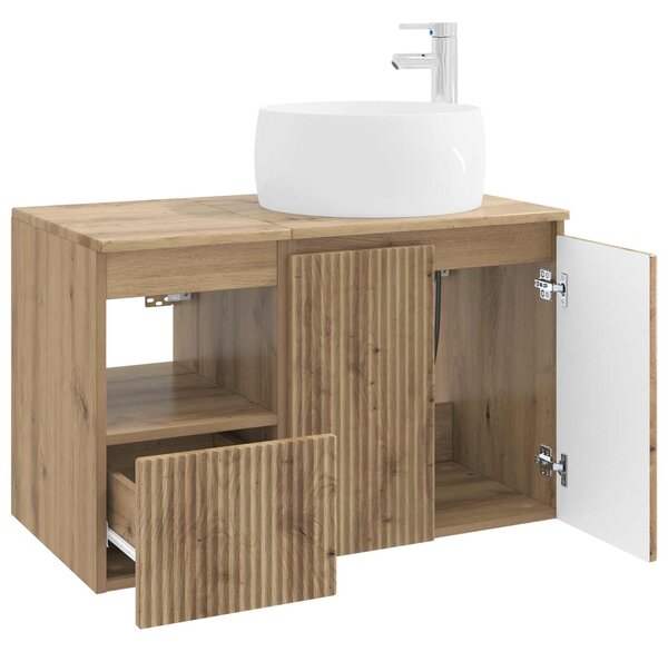 Sada koupelnového nábytku 2 ks Dub artisan Kompozitní dřevo 3404103