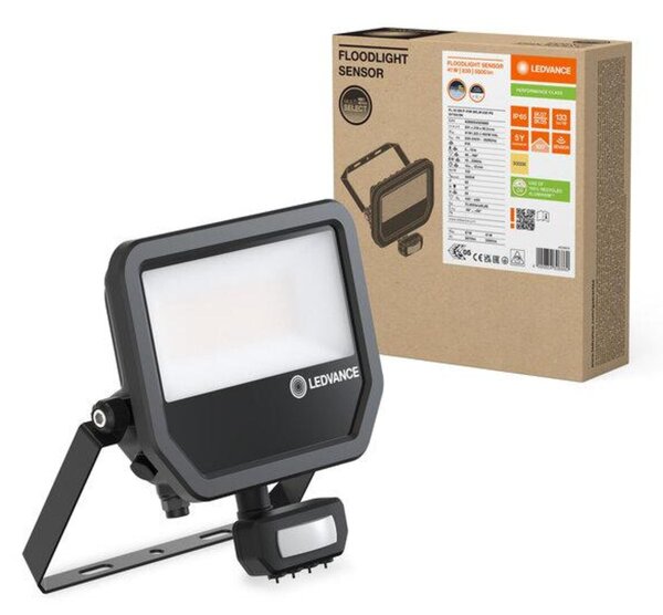 LEDVANCE LED reflektor FL 50 SN P 41W 6KLM 830 PS SY100 BK 4099854306860