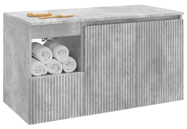 Sada koupelnového nábytku 2 ks Betonově šedá Kompozitní dřevo 3404117