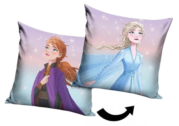 Oboustranný povlak na polštářek - Ledové království sestry Elsa a Anna