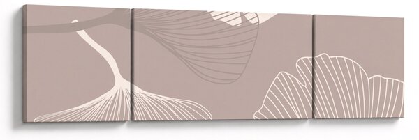Obraz - Béžové listy N⁰1 (170x50 cm)