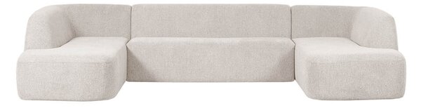 Rohová pohovka Meganle do tvaru U béžová