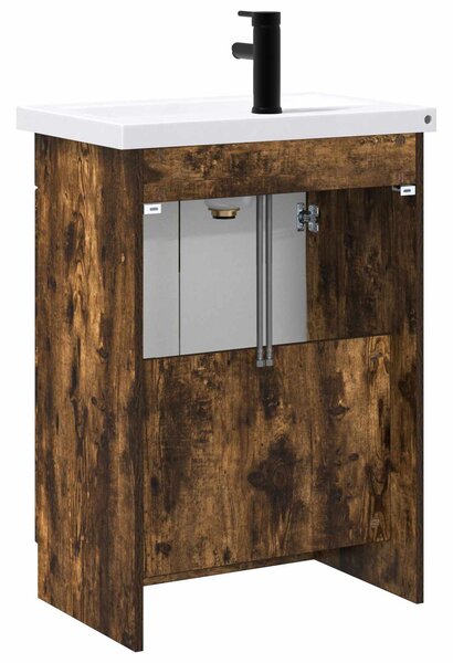 Sada koupelnového nábytku Kouřový dub 78,5 x 37,5 x 81 cm 3404159