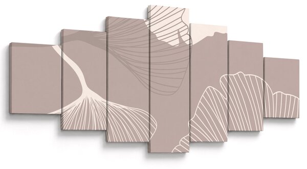 Obraz - Béžové listy N⁰1 (210x100 cm)