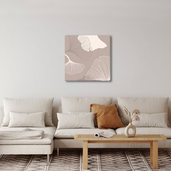 Obraz - Béžové listy N⁰1 (30x30 cm)