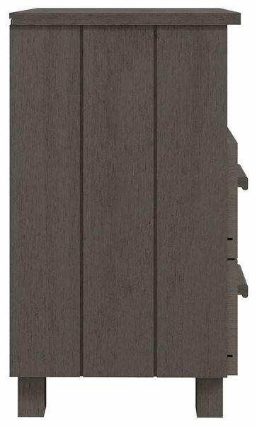 Noční stolky HAMAR 2 ks světle šedé 40x35x62 cm masivní dřevo 340419