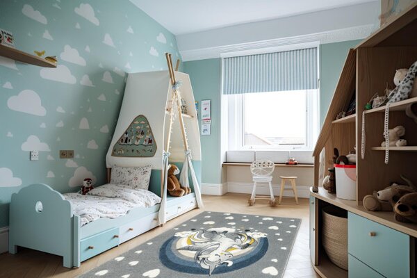 Koberec Tanami Kids B9764A šedý / bílý