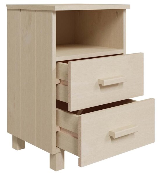 Noční stolky HAMAR 2 ks medově hnědé 40x35x62 cm masivní dřevo 340416