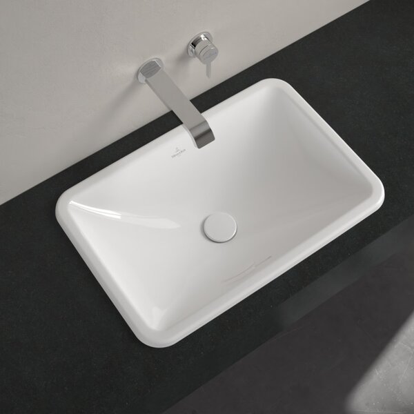 Villeroy & Boch Loop & Friends umyvadlo 60.5x41 cm obdélníkový zápustný bílá lesk 4A650001