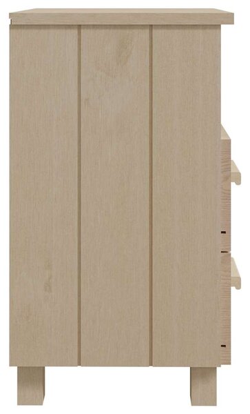Noční stolky HAMAR 2 ks medově hnědé 40x35x62 cm masivní dřevo 340416