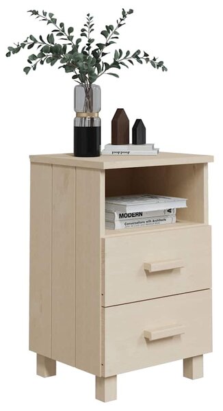 Noční stolky HAMAR 2 ks medově hnědé 40x35x62 cm masivní dřevo 340416