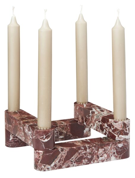 Modulární svícen Newel Rosso Levanto Marble