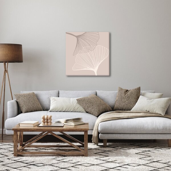 Obraz - Béžové listy N⁰2 (30x30 cm)