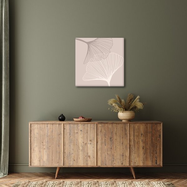 Obraz - Béžové listy N⁰2 (30x30 cm)