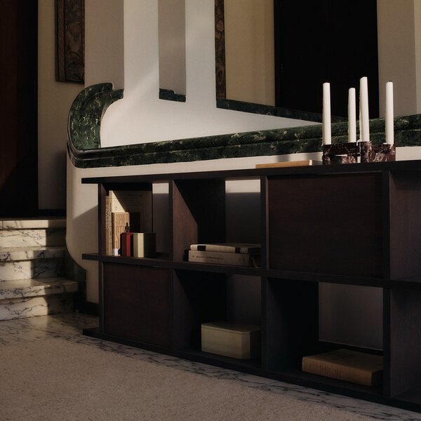 Modulární svícen Newel Rosso Levanto Marble