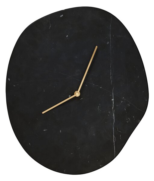 Nástěnné hodiny Melt Black Marble