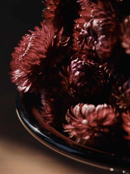 Skleněná mísa na podstavci Damo Dark Grape Ø 24 cm