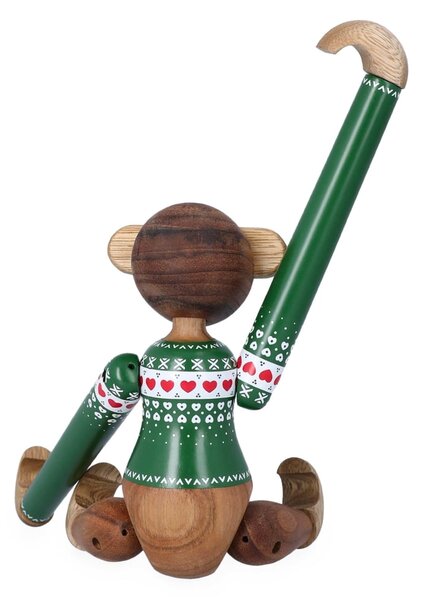 Dřevěná opička Monkey Christmas Jumper 2025 Small