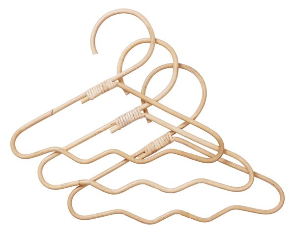 Dětská ramínka na šaty Wavi Rattan – set 3 ks
