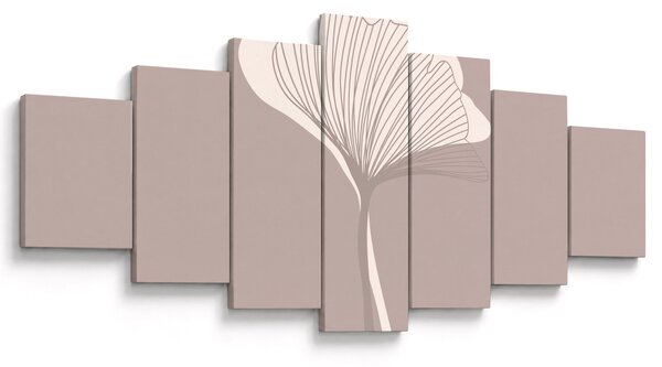 Obraz - Béžové listy N⁰3 (210x100 cm)