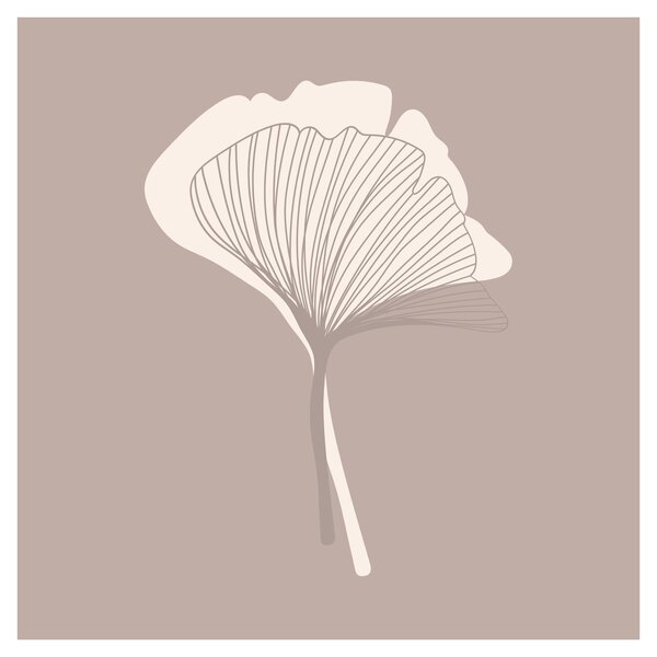 Obraz - Béžové listy N⁰3 (30x30 cm)