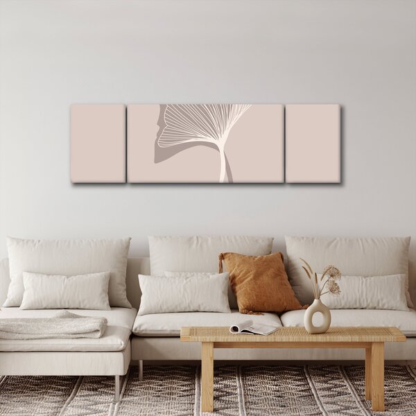 Obraz - Béžové listy N⁰4 (170x50 cm)