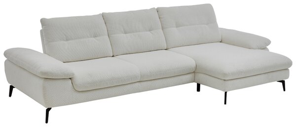 ROHOVÁ SEDAČKA, textil, bílá Valdera - Sedací soupravy