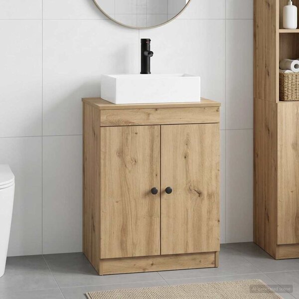 Sada koupelnového nábytku Dub artisan Kompozitní dřevo 3404257