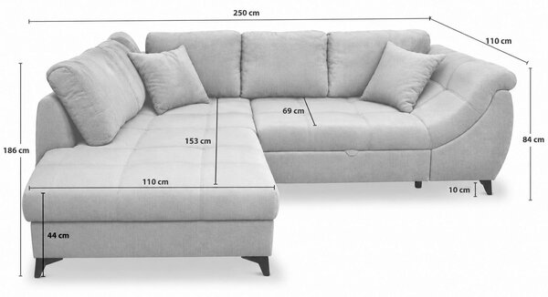 ROHOVÁ SEDAČKA, textil, béžová P & B - Sedací soupravy, Online Only
