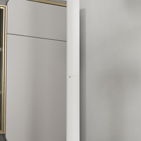 HOMCOM Barový stůl Bistro stůl Kulatý party stůl Ø60 x 102 cm Poseur stůl do jídelny, obývacího pokoje, ocel, bílý | Aosom