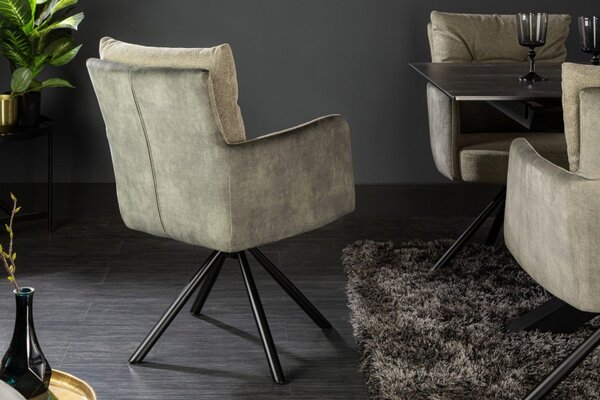 Designová otočná židle Maddison zelená