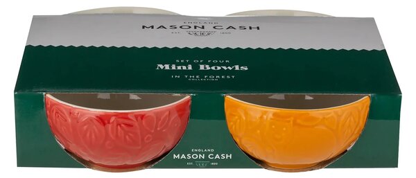 Mason Cash In the Forest sada misek 4 ks 175 ml kameninové misky na dipy dezerty přípravu surovin mix barev