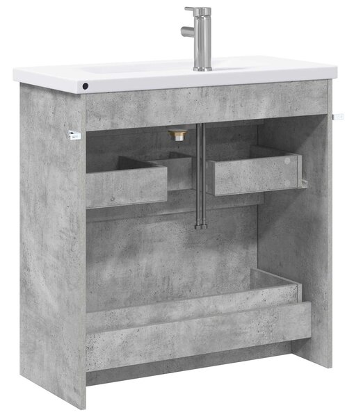 Sada koupelnového nábytku Betonově šedá 81 x 40 x 84,5 cm 3404269