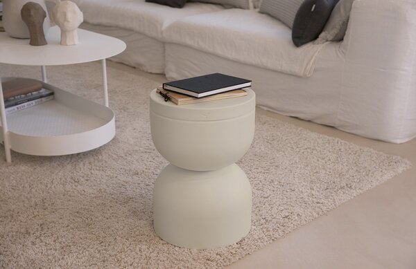 Zelený hliníkový zahradní stolek Fermob Piapolo 32 cm - odstín pesto