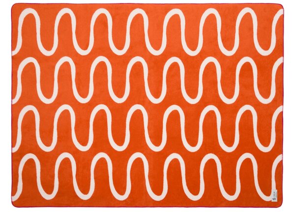 Noo.ma Béžovo-červený pléd Swirl 200 x 150 cm