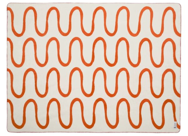 Noo.ma Béžovo-červený pléd Swirl 200 x 150 cm