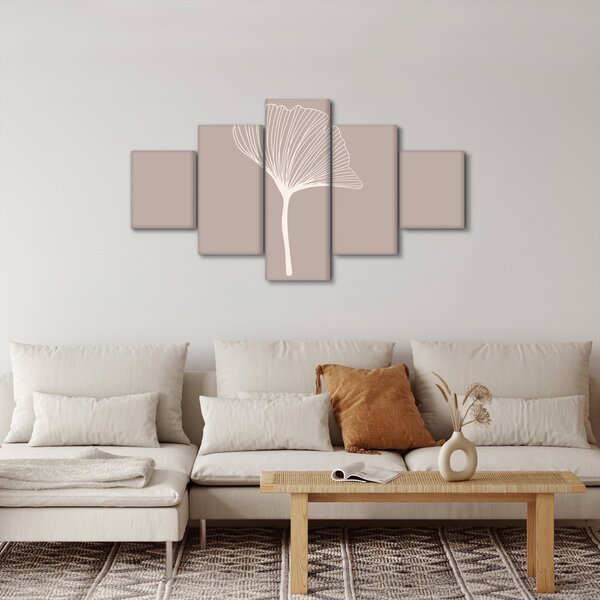 Obraz - Béžové listy N⁰5 (125x70 cm)