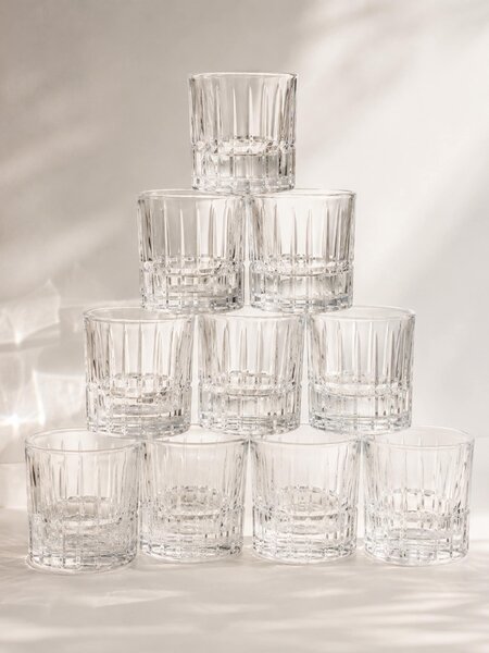 Sinsay - Sklenice s reliéfním vzorem 4 pack - clear