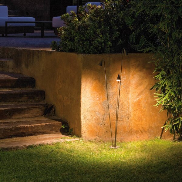 Vibia Venkovní stojací LED svítidlo Brisa, 1žárovkové, khaki, Zelená, Plast, Design