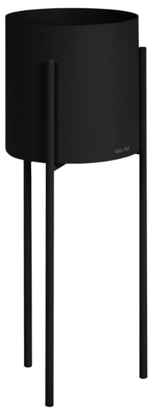 Noo.ma Černý kovový květináč Maki Ø 20 cm