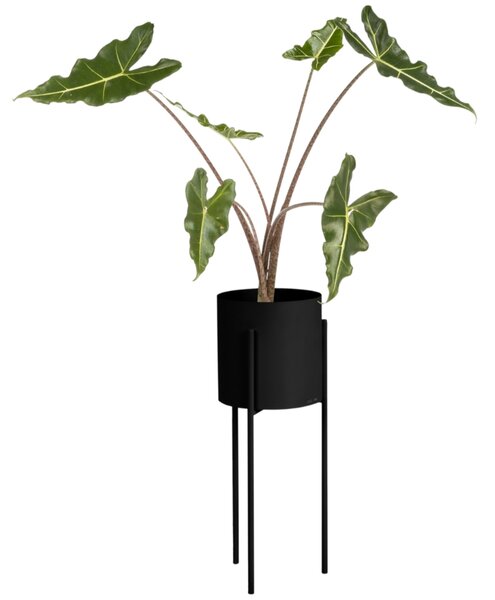 Noo.ma Černý kovový květináč Maki Ø 20 cm