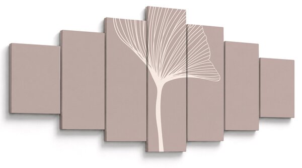 Obraz - Béžové listy N⁰5 (210x100 cm)