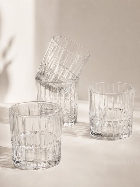 Sinsay - Sklenice s reliéfním vzorem 4 pack - clear