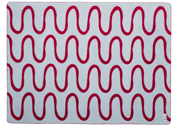Noo.ma Červeno-modrý pléd Swirl 200 x 150 cm