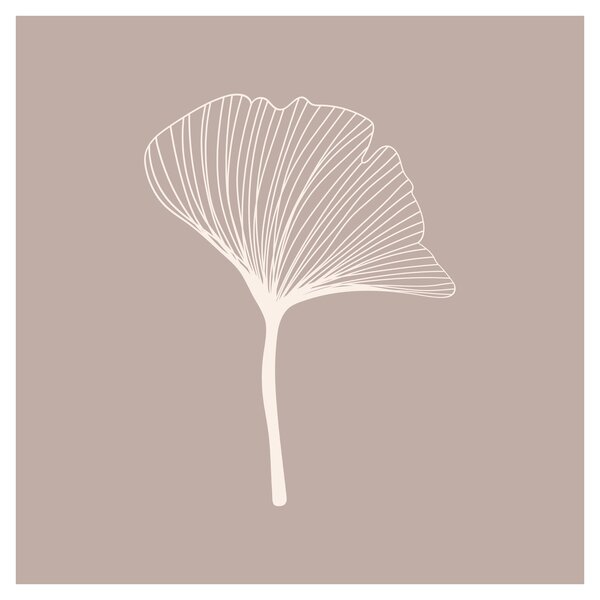 Obraz - Béžové listy N⁰5 (30x30 cm)