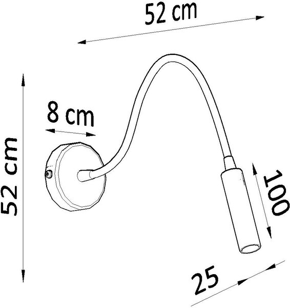 Sollux Lighting Axil nástěnné svítidlo 1x40 W černá SL.0910