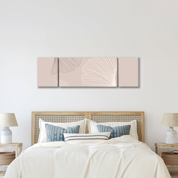 Obraz - Béžové listy N⁰6 (170x50 cm)