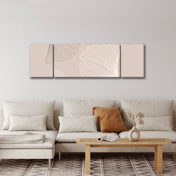 Obraz - Béžové listy N⁰6 (170x50 cm)