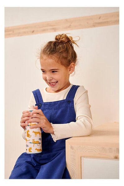 Světle zelená plastová dětská lahev 400 ml Little Farm by Little Dutch – Mepal