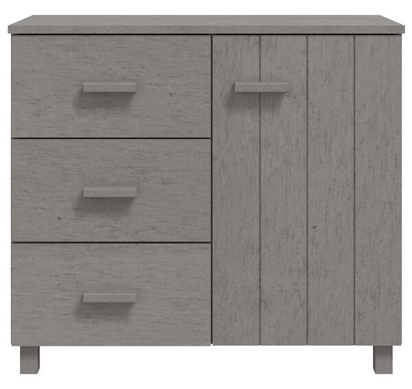 Příborník HAMAR světle šedý 90 x 40 x 80 cm masivní borovice 340431